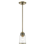 Lawrenceville Mini Pendant in Antique Brass