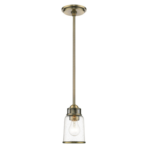 Lawrenceville Mini Pendant in Antique Brass