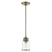 Lawrenceville Mini Pendant in Antique Brass