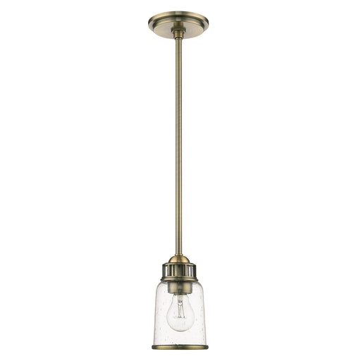 Lawrenceville Mini Pendant in Antique Brass