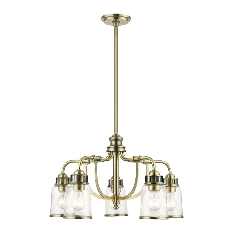 Lawrenceville 5-Light Chandelier in Antique Brass