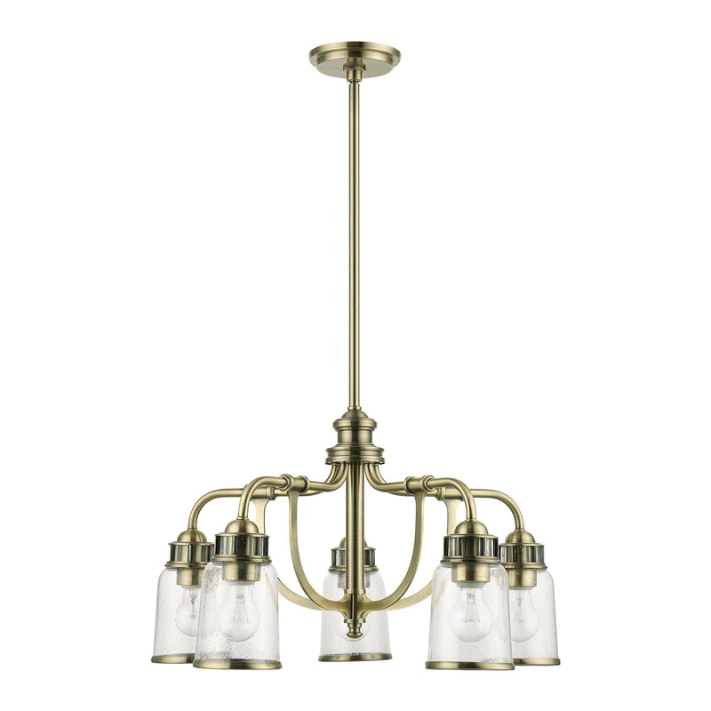 Lawrenceville 5-Light Chandelier in Antique Brass