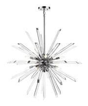Burst 10 Light 41.5" Chandelier in Chrome