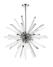 Burst 10 Light 41.5" Chandelier in Chrome