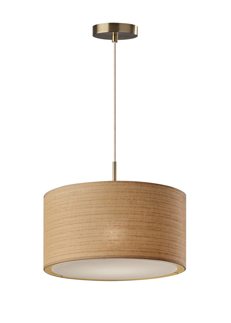 Harvest 20" Drum Pendant in Antique Brass