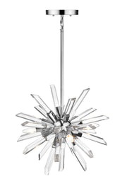 Burst 4 Light 21" Chandelier in Chrome