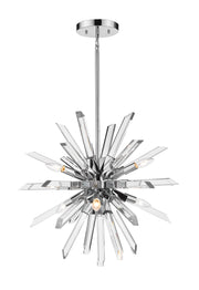 Burst 6 Light 24.75" Chandelier in Chrome