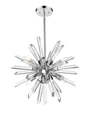 Burst 6 Light 24.75" Chandelier in Chrome