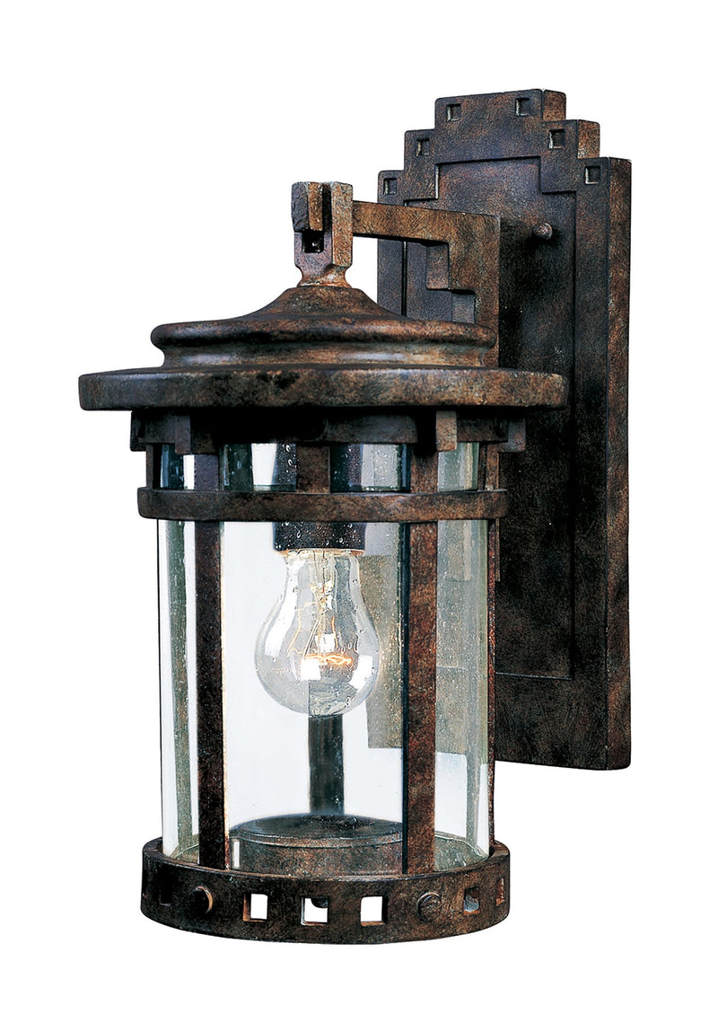 Santa Barbara VX 1 Light Outdoor Wall Lantern in Sienna