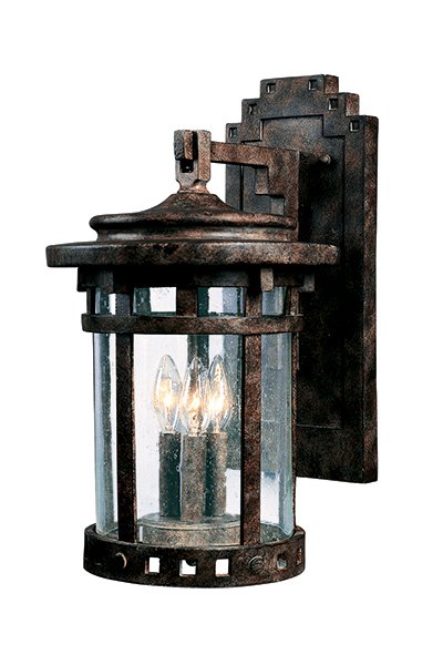 Santa Barbara VX 16" 3 Light Outdoor Wall Lantern in Sienna