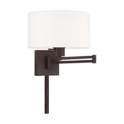Swing Arm Wall Lamp with 11" Shade in Bronze