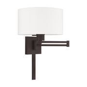 Swing Arm Wall Lamp with 11" Shade in Bronze