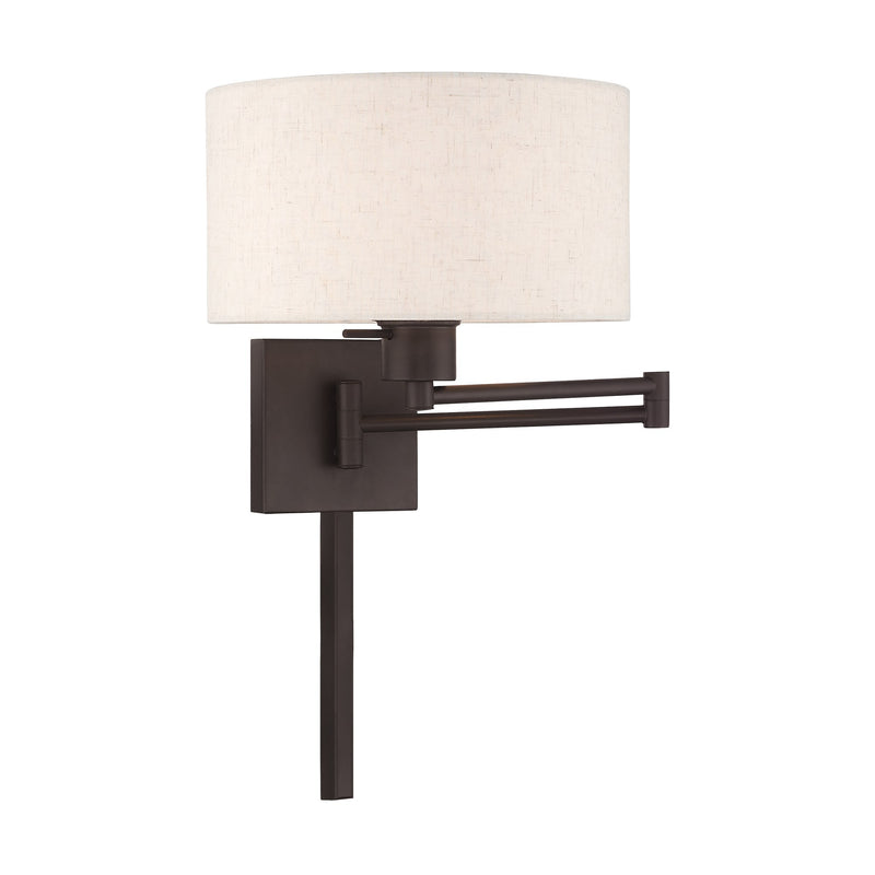 Swing Arm Wall Lamp with 11" Shade in Bronze