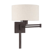 Swing Arm Wall Lamp with 11" Shade in Bronze