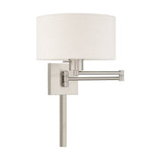 Swing Arm Wall Lamp with 11" Shade in Brushed Nickel