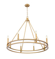Dennison 8 Light 36" Chandelier in Signature Brass