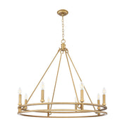 Dennison 8 Light 36" Chandelier in Signature Brass