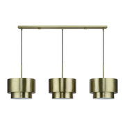 Zolana 3-Light Extra Large Linear Chandelier in Antique Brass