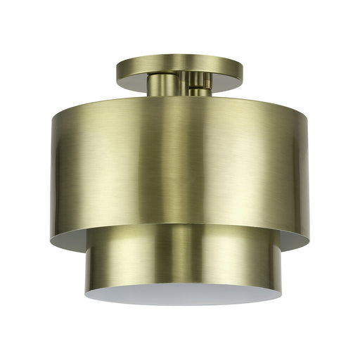 Zolana 2-Light Semi-Flush Mount in Antique Brass