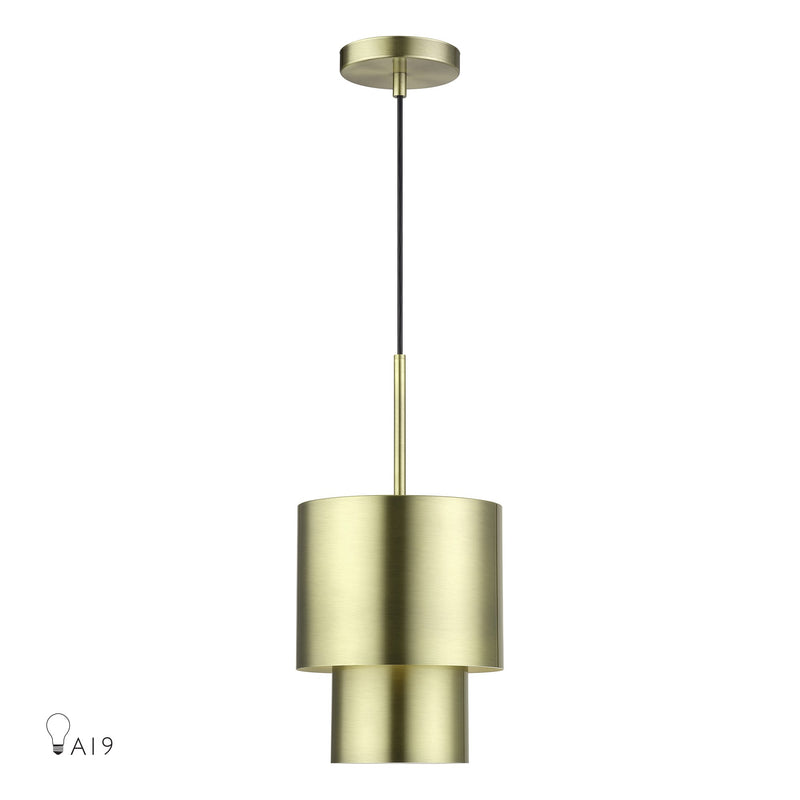 Zolana Mini Pendant in Antique Brass