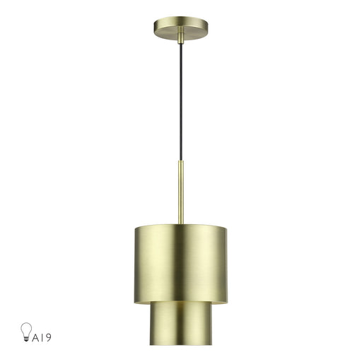 Zolana Mini Pendant in Antique Brass