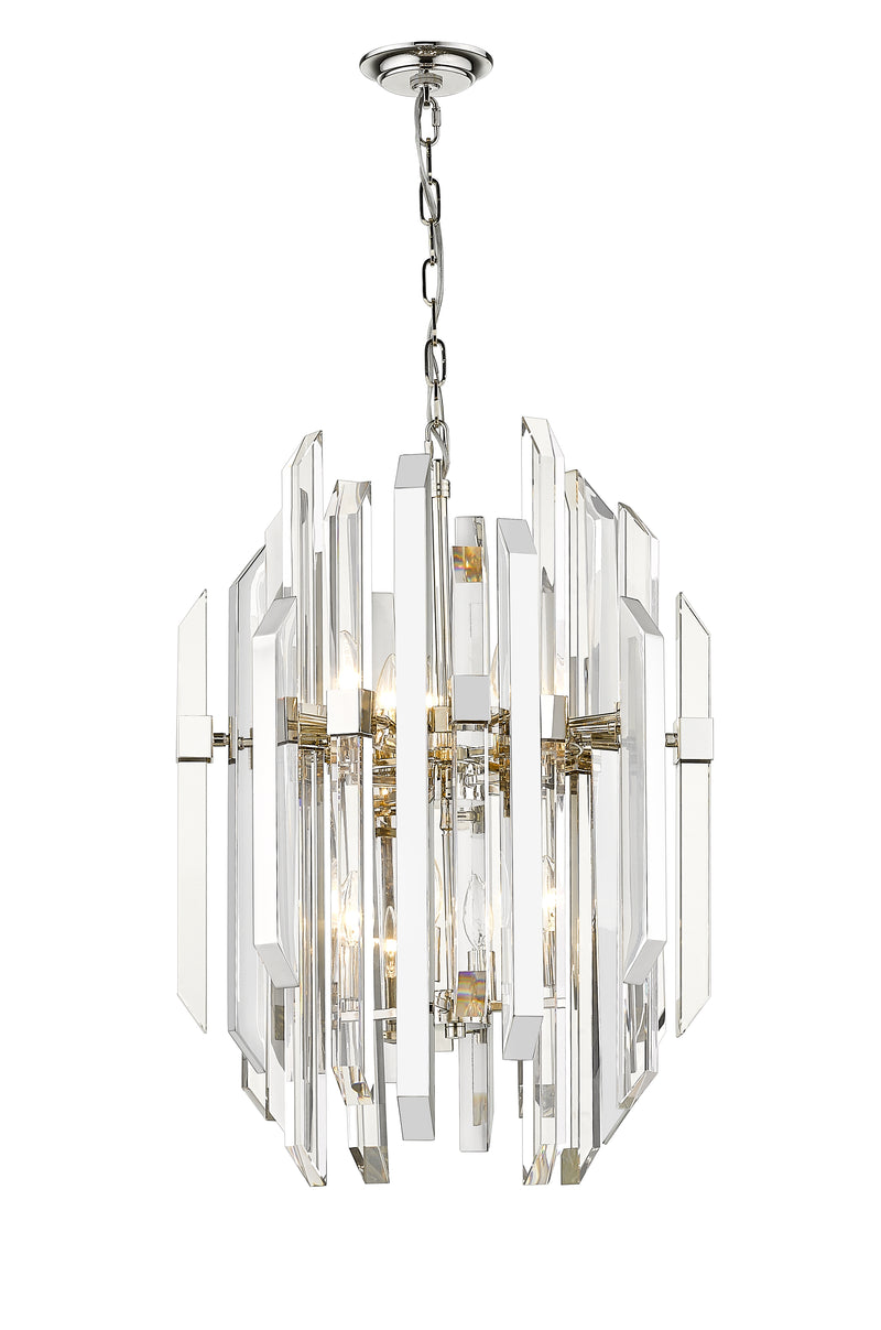 Bova 9 Light 20" Pendant in Polished Nickel