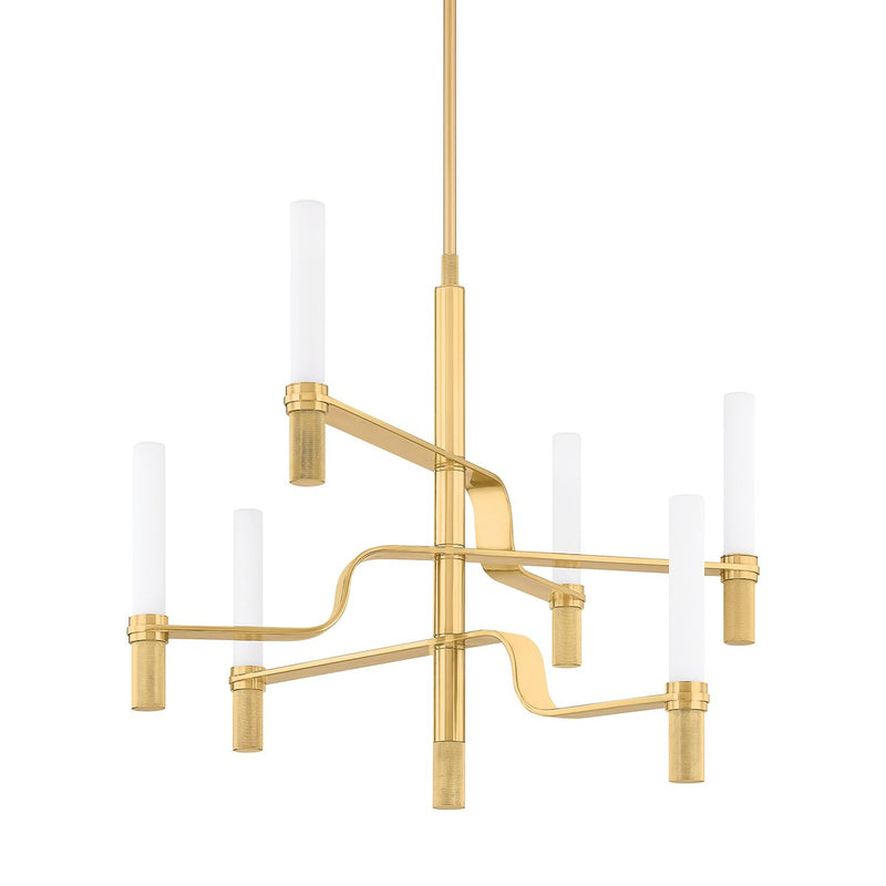 Allentown 6-Light Chandelier in Aged Brass