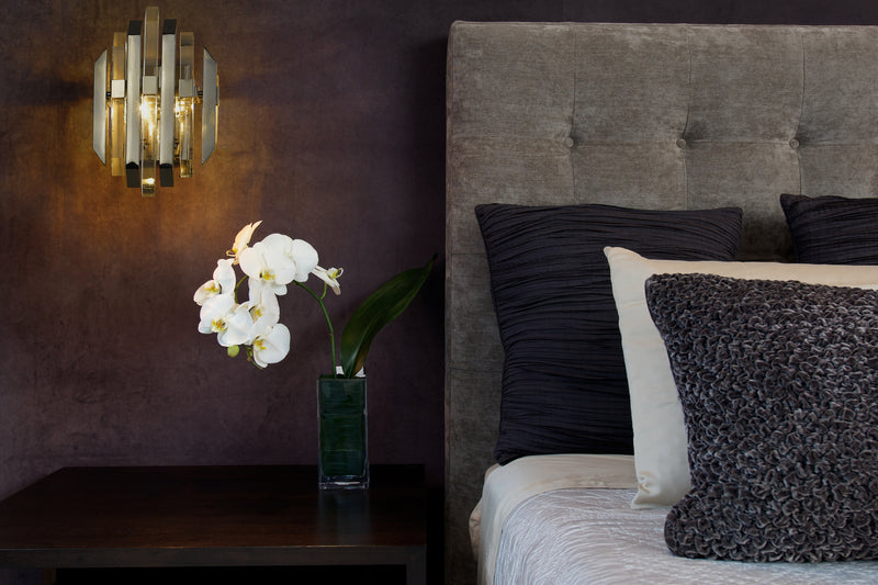 Bova 2 Light 11.5" Wall Sconce in Polished Nickel in a room setting