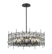 Garroway 9 Light 32" Chandelier in Matte Black