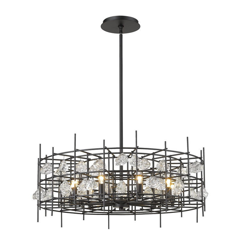 Garroway 9 Light 32" Chandelier in Matte Black