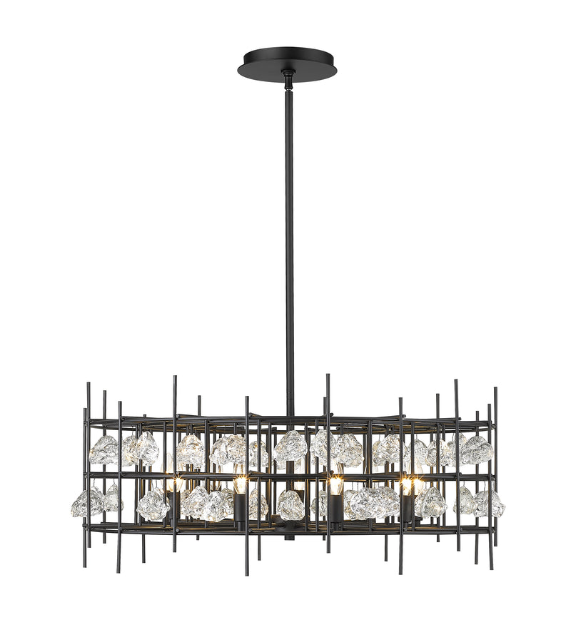 Garroway 9 Light 32" Chandelier in Matte Black