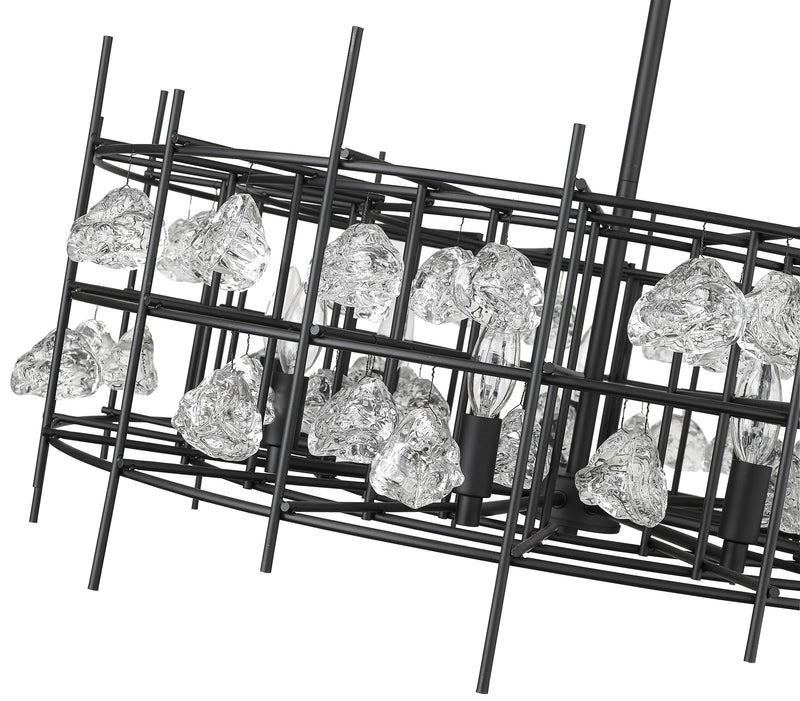 Garroway 9 Light 32" Chandelier in Matte Black