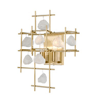 Garroway 2 Light 13.5" Wall Sconce in Aged Brass