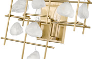 Garroway 2 Light 13.5" Wall Sconce in Aged Brass