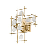 Garroway 2 Light 13.5" Wall Sconce in Aged Brass