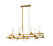 Datus 10 Light 42.5" Linear Pendant in Rubbed Brass