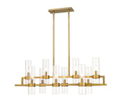 Datus 10 Light 42.5" Linear Pendant in Rubbed Brass