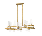 Datus 10 Light 42.5" Linear Pendant in Rubbed Brass