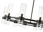 Datus 12 Light 43.5" Chandelier in Matte Black