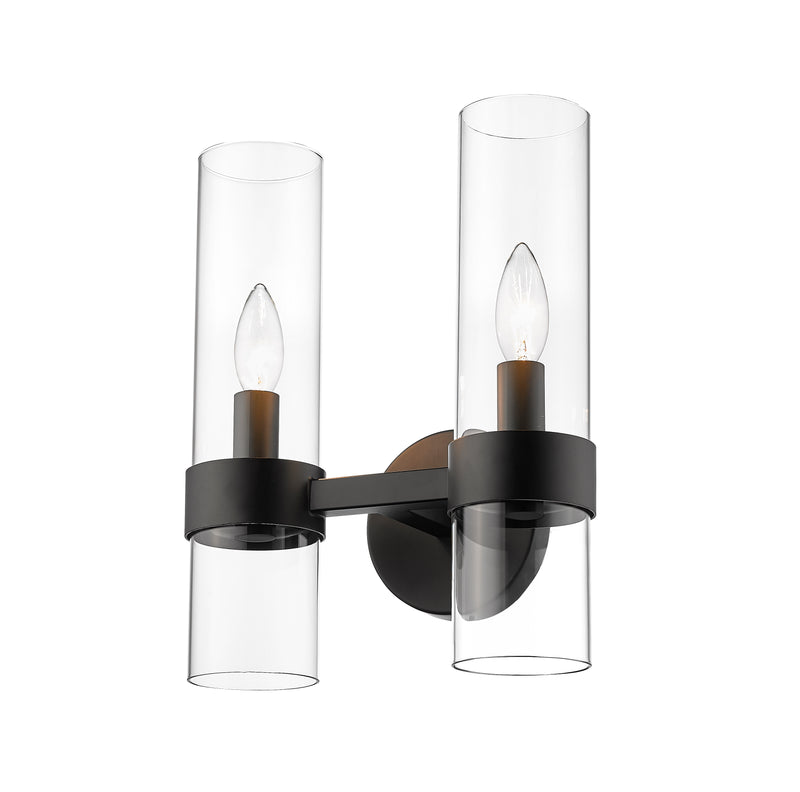 Datus 2 Light 10.25" Wall Sconce in Matte Black