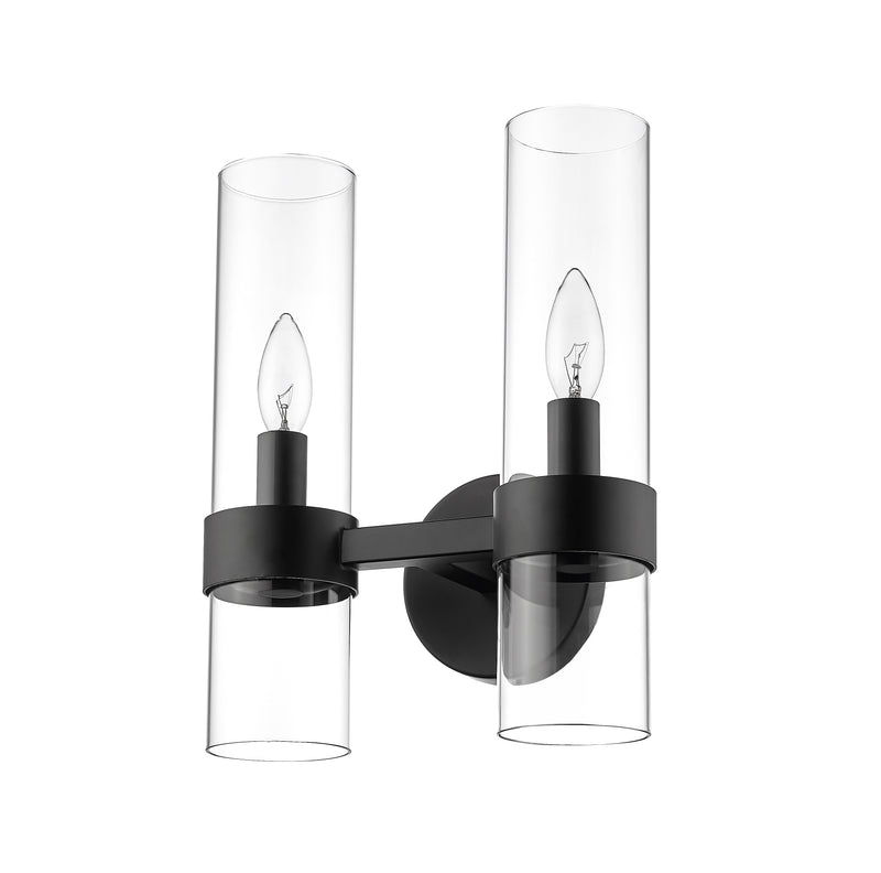 Datus 2 Light 10.25" Wall Sconce in Matte Black