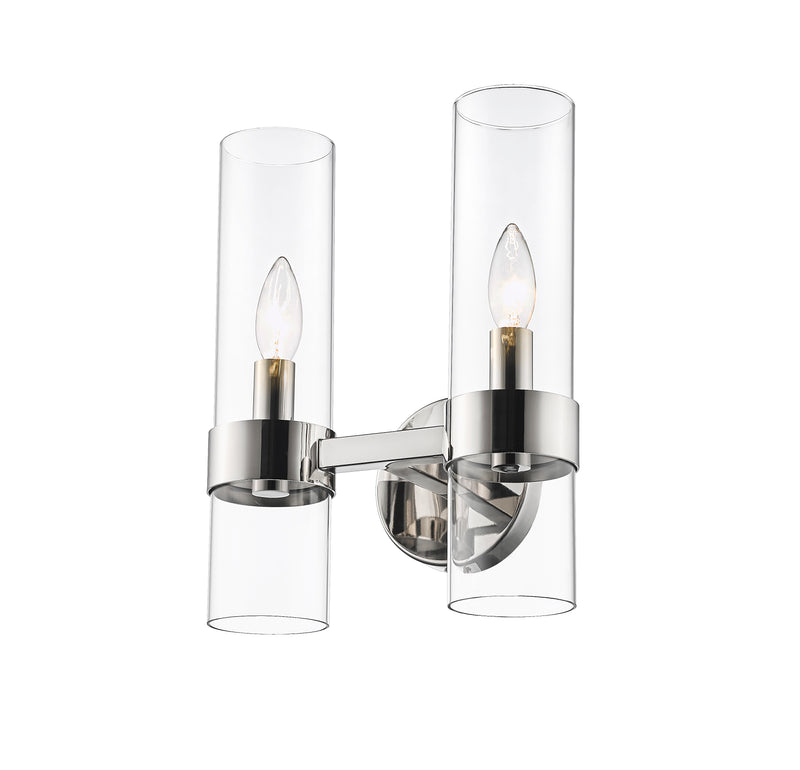Datus 2 Light 10.25" Wall Sconce in Polished Nickel