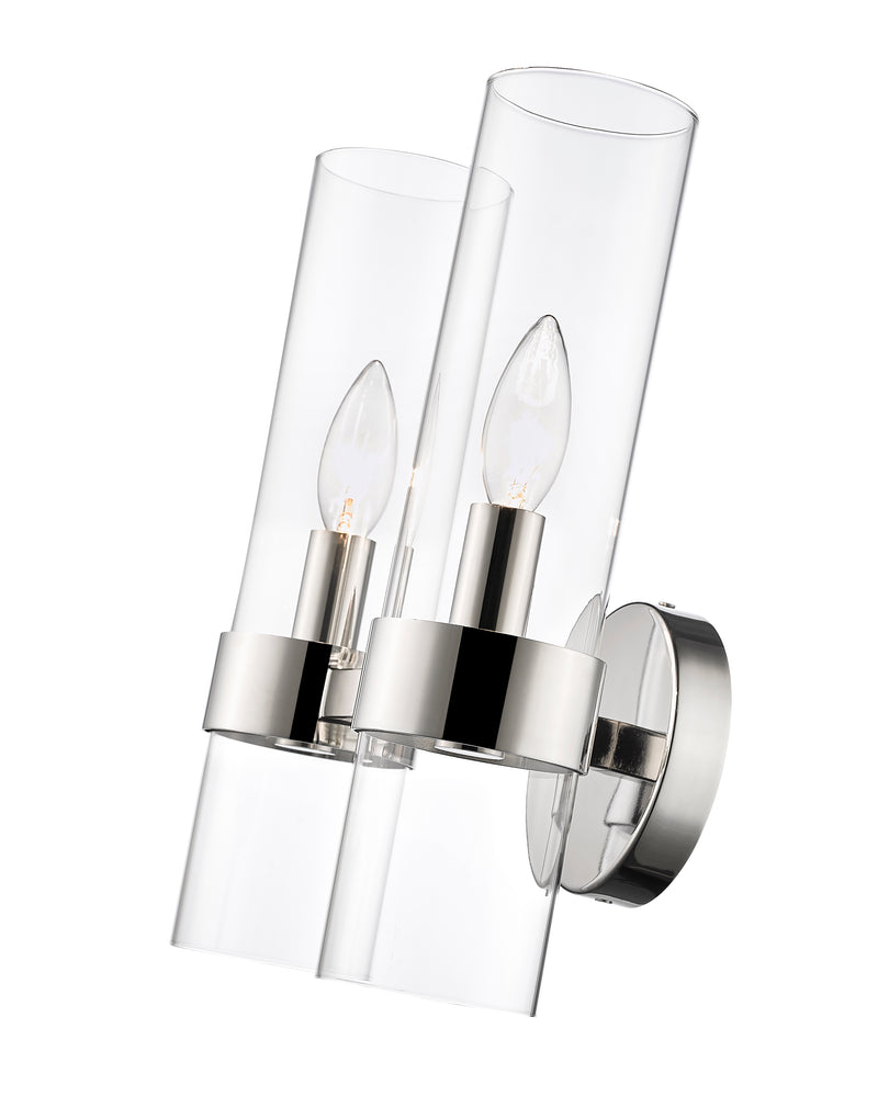 Datus 2 Light 10.25" Wall Sconce in Polished Nickel