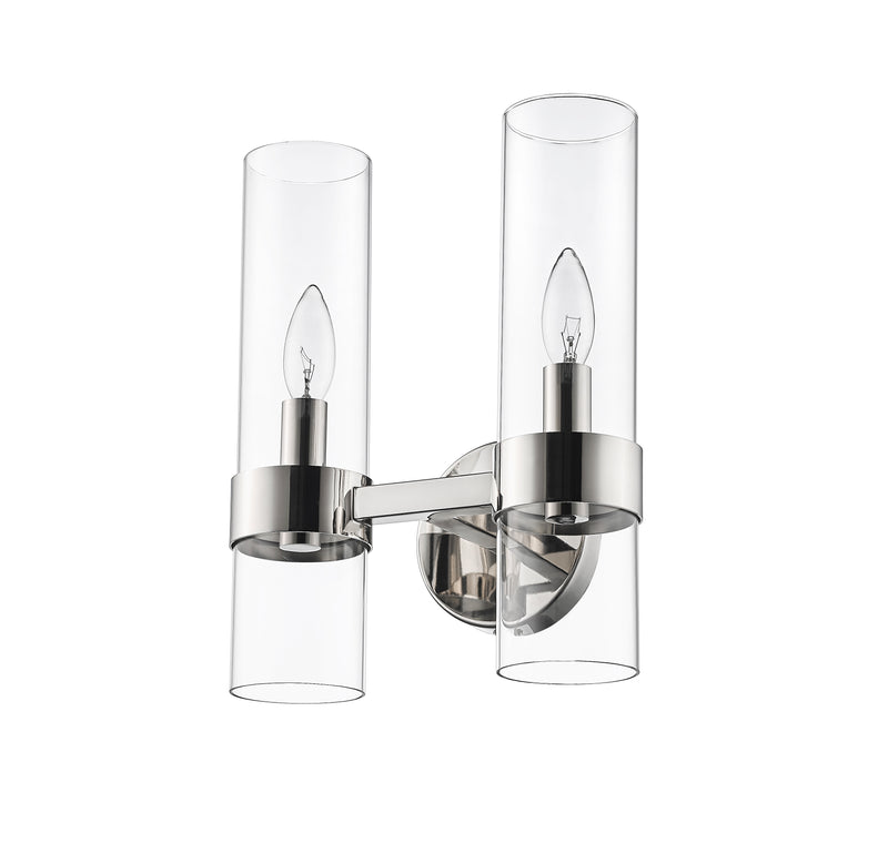 Datus 2 Light 10.25" Wall Sconce in Polished Nickel