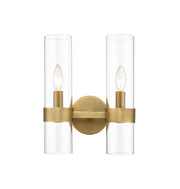Datus 2 Light 10.25" Wall Sconce in Rubbed Brass