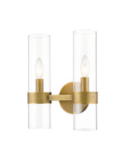 Datus 2 Light 10.25" Wall Sconce in Rubbed Brass