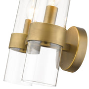 Datus 2 Light 10.25" Wall Sconce in Rubbed Brass