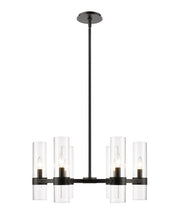 Datus 6 Light 26" Chandelier in Matte Black