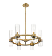 Datus 6 Light 26" Chandelier in Rubbed Brass