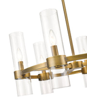 Datus 6 Light 26" Chandelier in Rubbed Brass